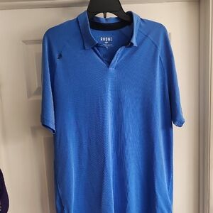 Rhone Blue Polo Shirt Classic Design